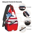 thumbnail image 3 of Lsque USA Switzerland Pattern Cross Chest Bag Diagonally – Premium Durable Front Chest Sling with Adjustable Padded Strap, High-Capacity Storage, 3 of 8