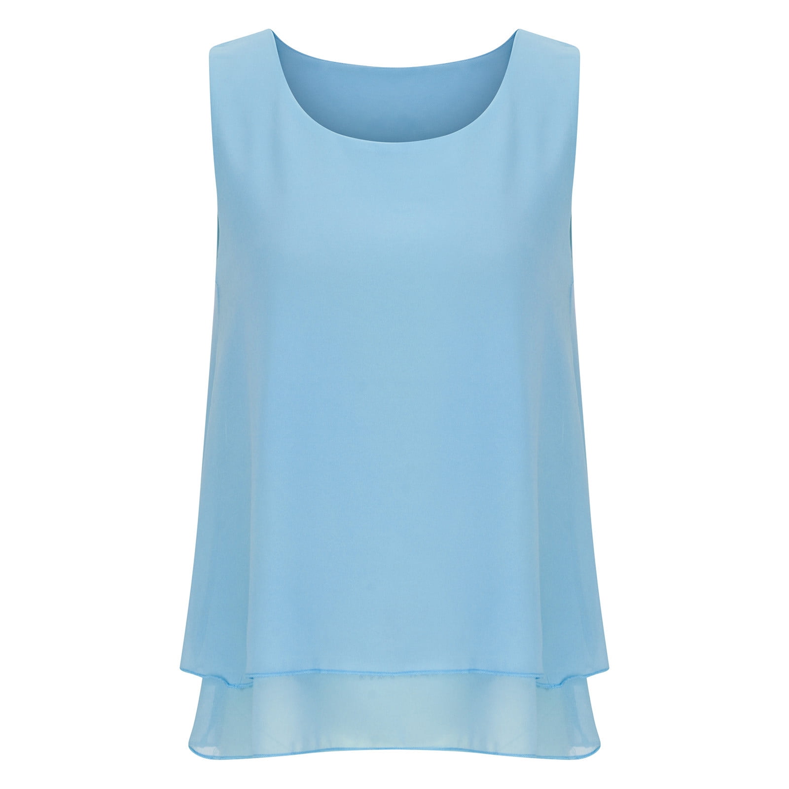 pale blue chiffon top