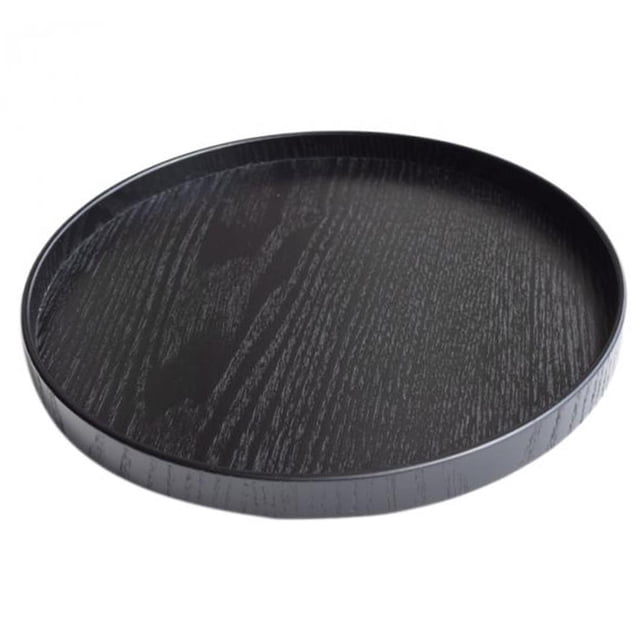 Platos de Natural para Servir , Platos , para , Bandeja para Cama de Té , 24cm SM SunniMix Bandeja de comida de madera