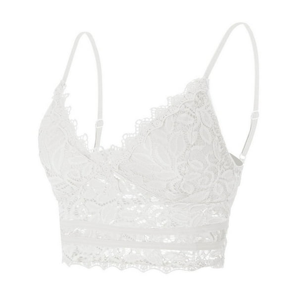 Women Lace Bra Camisole Wirefree Crop Tops 5 Pieces
