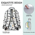 thumbnail image 5 of Police and Helicopter White Pattern Backpack for School, Cute School Bag with Adjustable Shoulder Straps and Padded Back, 15.3"x11"x7.1", 5 of 5
