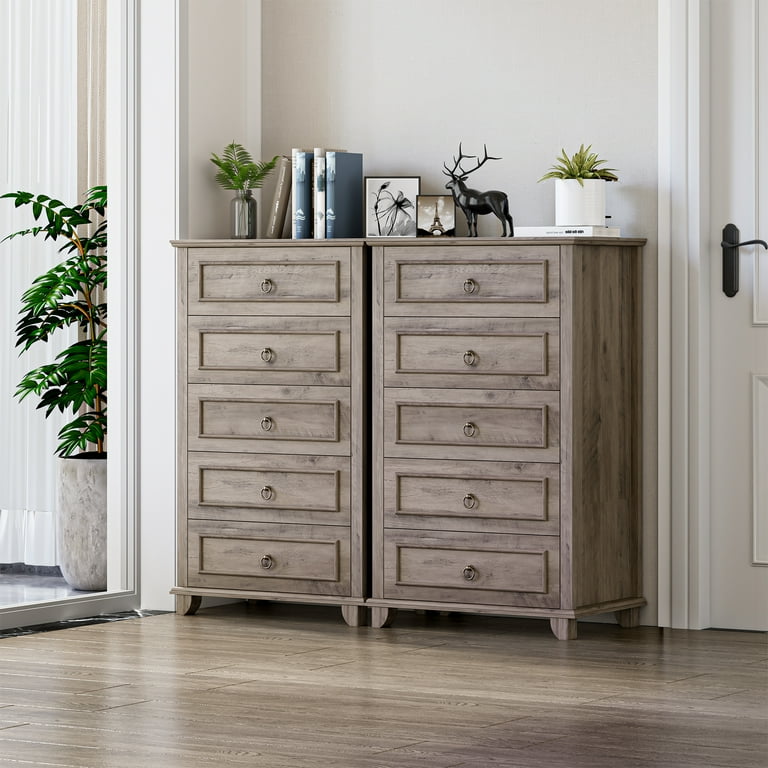 Homfa 6 Drawer White Dresser, Tall Chest of Drawers Storage Cabinet for  Bedroom Office Living Room 