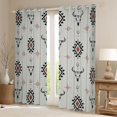 thumbnail image 2 of Feelyou Bohemian Aztec Curtains Pack of 2 (42x84 Each), Rustic Sheep Skeleton Curtains Blackout, Hippie Tribal Triangle Bedroom Curtains, Curtains and Drapes Room Decor, 2 of 6