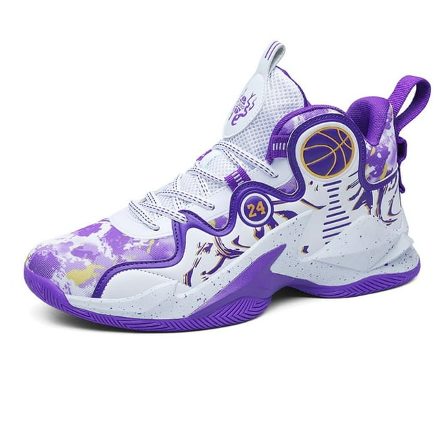 Bolognifi Men's High - Top Basketball Shoes with Unique Pattern Design, Lightweight and Durable for Sports