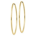 thumbnail image 2 of Real 14kt Yellow Gold 1.5mm Polished Round Endless Hoop Earrings; for Adults and Teens; for Women and Men, 2 of 3
