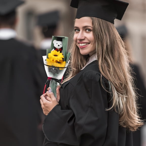 PENIKOKO  Graduation Bear Bouqute Plastic Gift Giving Families Indoor Decoration 1Set