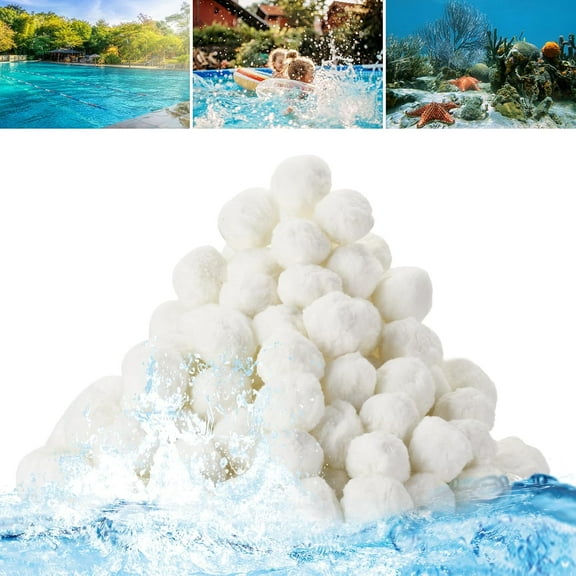 1.5 Lbs Pool Filter Balls for Sand Filter, Reusable Eco-Friendly Filter Media for Sand Filter Pump, Replaces Pool Filter Sand, Long-Lasting for Several Seasons