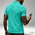 thumbnail image 6 of Trgacdwlo Men's Polo Shirts Collared Button Shirts for Men Short Sleeve Quick Dry Summer Sun Protection Mens Golf Polo Shirts Green M, 6 of 7