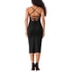 thumbnail image 3 of Vestido de tirantes spaghetti INSPIRE CHIC para mujer, vestido de cóctel sin mangas, ajustado con abertura, talla XL, negro, 3 of 5