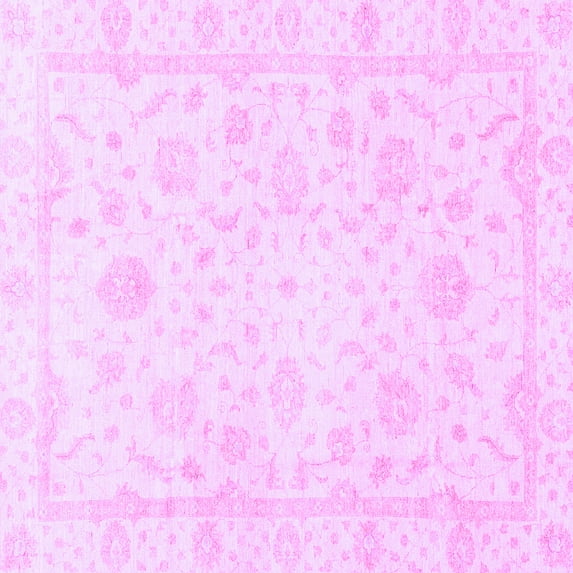 Ahgly Company Indoor Square Oriental Purple Traditional Area Rugs, 3' Square