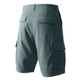 thumbnail image 3 of GrmtClth Men's American Flag Print Cargo Shorts Independence Day 4th Of July Summer Shorts Classic Multi-Pocket Short Pant Trendy Work Trousers Gray 2XL, 3 of 3