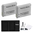 thumbnail image 1 of UltraPro 2-Pack NB-6L, NB-6LH High-Capacity Replacement Battery with Rapid Dual Charger for Select Canon Models - Bundle Includes: Camera Cleaning Kit, Camera Screen Protector, Mini Travel Tripod, 1 of 2