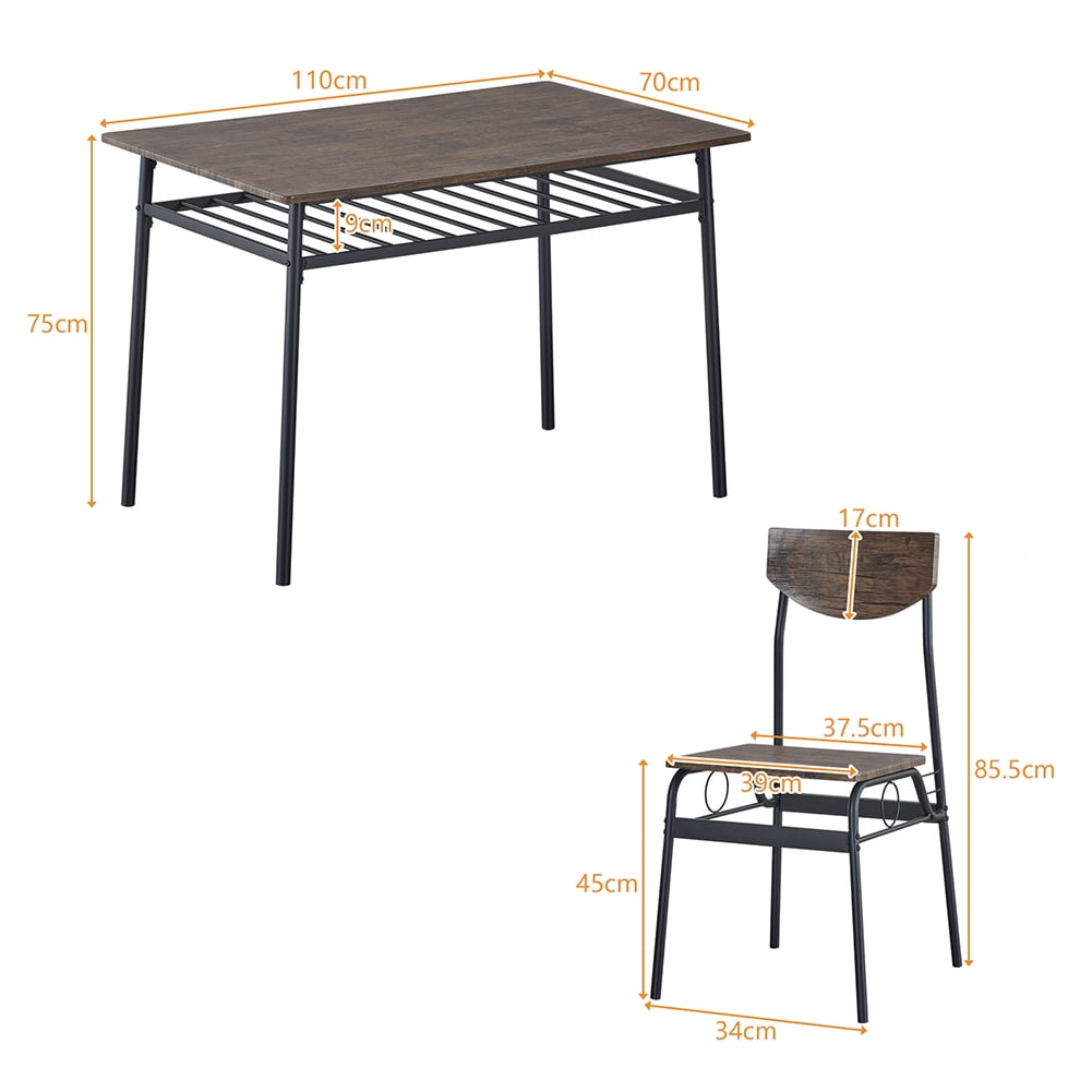 Kadyn 5 PC Dining Set, Dining Table and Chair Set for 4, Kitchen Table Sets with 4 Chairs, Brown Kadyn 5 PC Dining Set, Dining Table and Chair Set for 4, Kitchen Table Sets with 4 Chairs, Brown