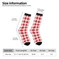 thumbnail image 2 of Fuzoiu geometric with hearts Print Athletic Crew Socks for Men & Women,Casual Crew Socks,Above Ankle Crew Socks for Business, Casual, 2 of 6