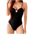 thumbnail image 3 of Vetsdori Womens Tankini Swimsuits One Piece Swimwear Solid Color,Trajes De Bano Mujer Outfits Bath Suits for Ladies Strap, 3 of 5