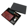 thumbnail image 1 of Juego de cuaderno de pluma de pluma, cuaderno de pluma de papel de hojas sueltas clásico, regalo con 8 puntas reemplazables para profesores mayores, puntos verdes, 1 of 5