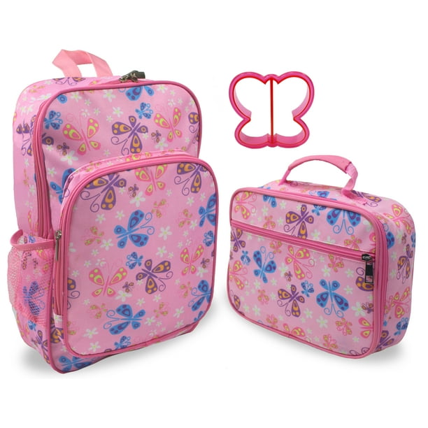 Keeli Kids Keeli Kids Girls Butterfly Lunch Box and Backpack School