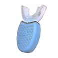 thumbnail image 1 of Cepillo de dientes eléctrico ultrasónico azul, nuevo, de silicona en forma de U, para blanqueamiento dental, para adultos., 1 of 4