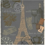 Bestwell Valentine Eiffel Tower Stamp Paris Cloth Napkin Kitchen Dining Table Decor Festive for Gathering Party Favors Romantic for Girlfriend, Mother 4 Pack 20" 20"