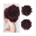 thumbnail image 1 of Extensions de Cheveux Courtes Afro Puff Kinky Curly Bun Synthétiques à Cordon, Queue de Cheval à Clip, Postiches, 1 of 6