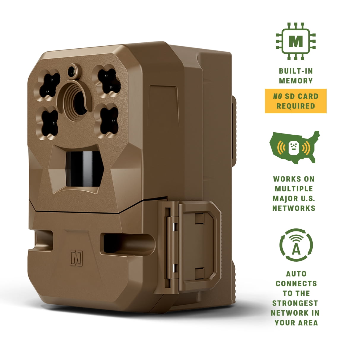 Moultrie Edge Cellular Trail Camera - 33MP - 720p Video - Nationwide 4G LTE - HD Video-Audio - Built in Memory - Cloud Storage