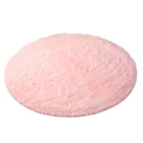 48.03x48.03 inches Soft Round Area Rug for Bedroom, Modern Fluffy Circle Rug, Indoor Plush Circular Nursery Rugs Area Rugs for Living Room, Pink