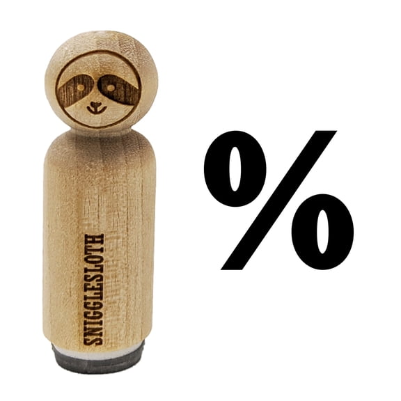 Percent Symbol Rubber Stamp for Scrapbooking Crafting Stamping - Mini 1/2 Inch