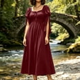 thumbnail image 2 of Women's Palace Dresses Long Sleeve Loose Solid Color Elegant Halloween Costume Party Dress, 2 of 7