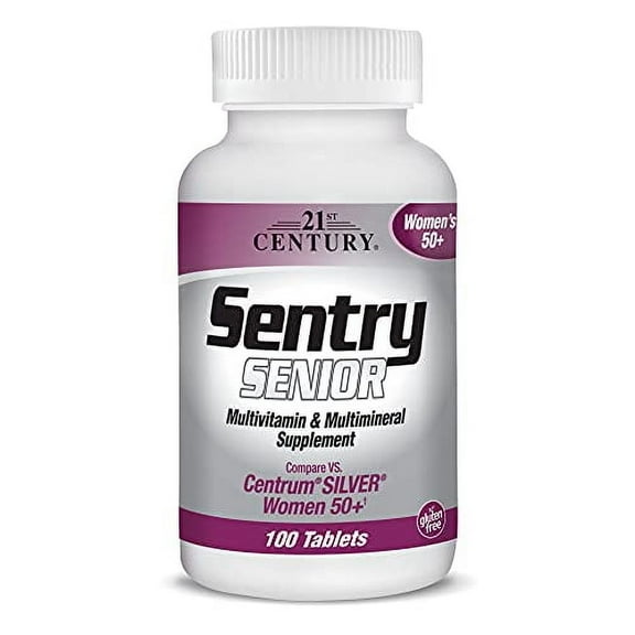 21st Century Sentry Senior Women 50  Multivitamin & Multimineral Supplement, 100 Tablets, 2 Pack