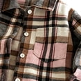 thumbnail image 4 of BLVB Kids Toddler Little Boys Girls Baby Long Sleeve Button down Plaid Shirt Lapel Shacket Jackets Fall Outfits(Multicolor AA2,9-10Years), 4 of 6