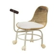 thumbnail image 2 of Taburete bajo con ruedas, silla giratoria para niños, juguete educativo, asiento con ruedas universales Marrón, 2 of 9
