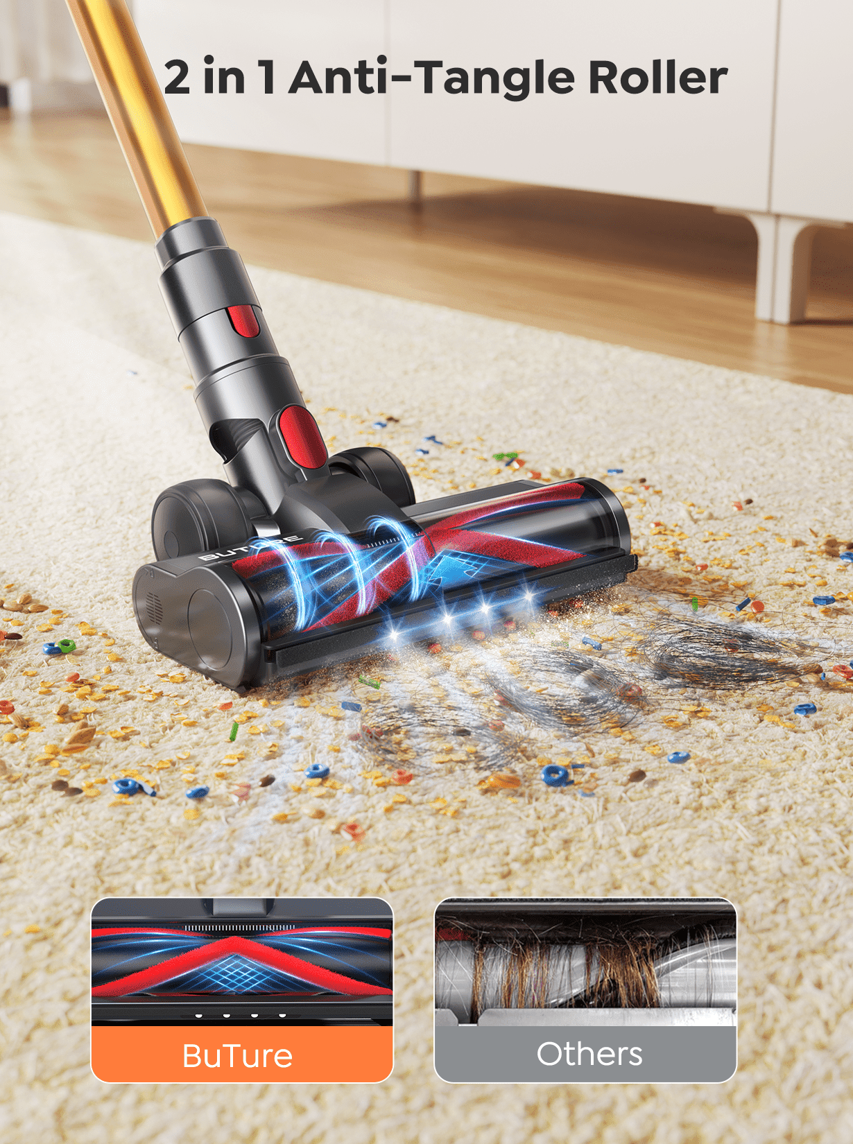 Buture VC60 Cordless Vacuum Cleaner | 38Kpa Suction | Buture