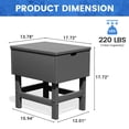 thumbnail image 2 of FUNDAZE Outdoor Cooler Table, Outdoor Side Table with 3 Gallon Ice Bucket,Detchable Top Lid, Patio Bar Table for Poolside, Party, Camping, Picnic, Gray, 2 of 12