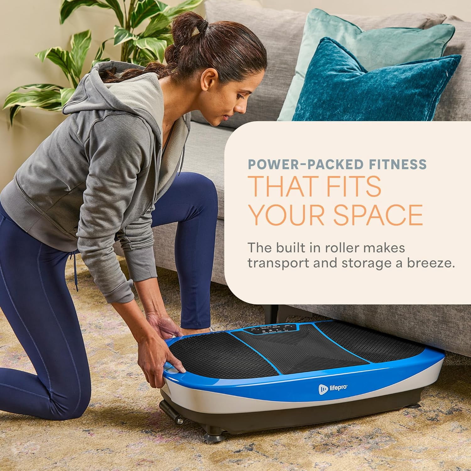 Lifepro Rumblex Max 4D Vibration Plate Exercise Machine – Triple Motor Full Body Vibrating Plate for Weight Loss, Circulation, Recovery & Home Fitness Training - Blue