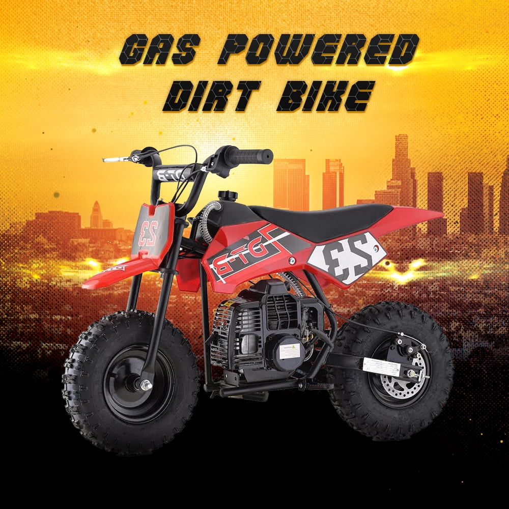 HOVERHEART Mini Kid Dirt Bike, Motorcycle Dimensions 38''L x 22''W x 26''H, 50 CC 2-Stroke Dirt Bike With Off-Road Tire, W/ EPA Approved Gas Powered Engine for Kids over Age 8 (Model: DB02)