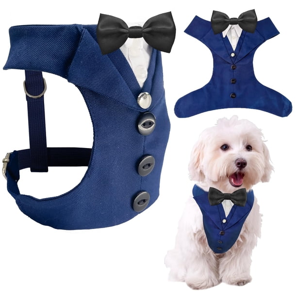 Traje formal de perro para uso diario con pajarita para mascotas pequeñas