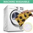 thumbnail image 6 of Yellow Black Sunflower Pattern Square Tablecloth,Waterproof Square Table Cover,Wipeable Spillproof Washable Table Cover for Home Kitchen Party Decor 42"X42"(107x107cm), 6 of 6