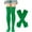 A_ Green, variant on UTSJKR Womens Striped Thigh High Socks Over Knee High Socks Leg Warmer Long Fingerless Gloves Set for Halloween Christmas Cosplay Black