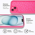 thumbnail image 5 of Compatible with iPhone 15 Case, Cheetah Print Shockproof Soft TPU Protective Case for Women Girls, Slim Anti Scratch Leopard Case for iPhone 15 6.1 Inch, Hot Pink, 5 of 7