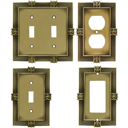 Franklin Brass 64474 Tumbled Antique Brass Pineapple Single Switch Wall Cover