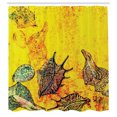 thumbnail image 3 of Ambesonne Ocean Shower Curtain, Seashells Animal Grunge, 69"Wx75"L, Yellow Teal, 3 of 5