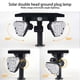 thumbnail image 2 of Focos solares de doble cabezal White3000K 6000K, luces solares resistentes a la intemperie, lámpara de paisajismo recargable para Patio, camino, 2 of 5