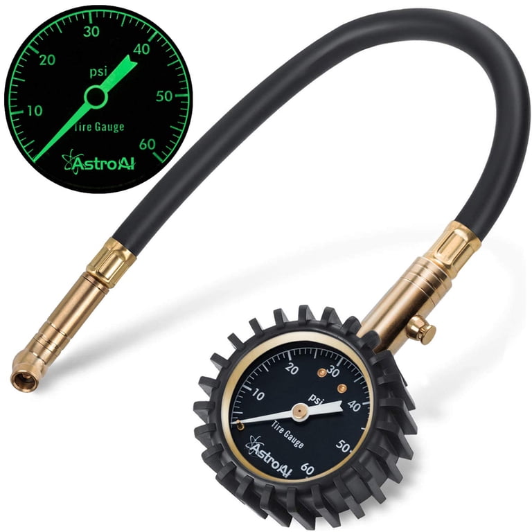 AstroAI Analog Tire Pressure Gauge, 60 PSI with Relief Valve photo 2