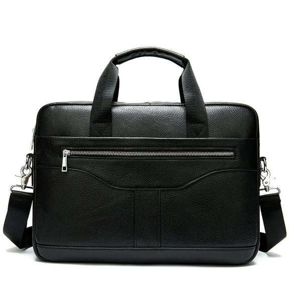 Men's Leather Bag 15.6 Inch Laptop Bag Men's Briefcases Genuine Leather Office Business Bags for Document Totes Work Bags Handbag for Men