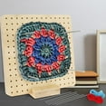 thumbnail image 3 of 7.9Inch Crochet Blocking Board Bamboo Wooden Blocking Board for Knitting and Crochet Projects Reusable Knitting Blocking Board with 20pcs Stainless Steel Rod Pins for Knitting Lover, 3 of 6