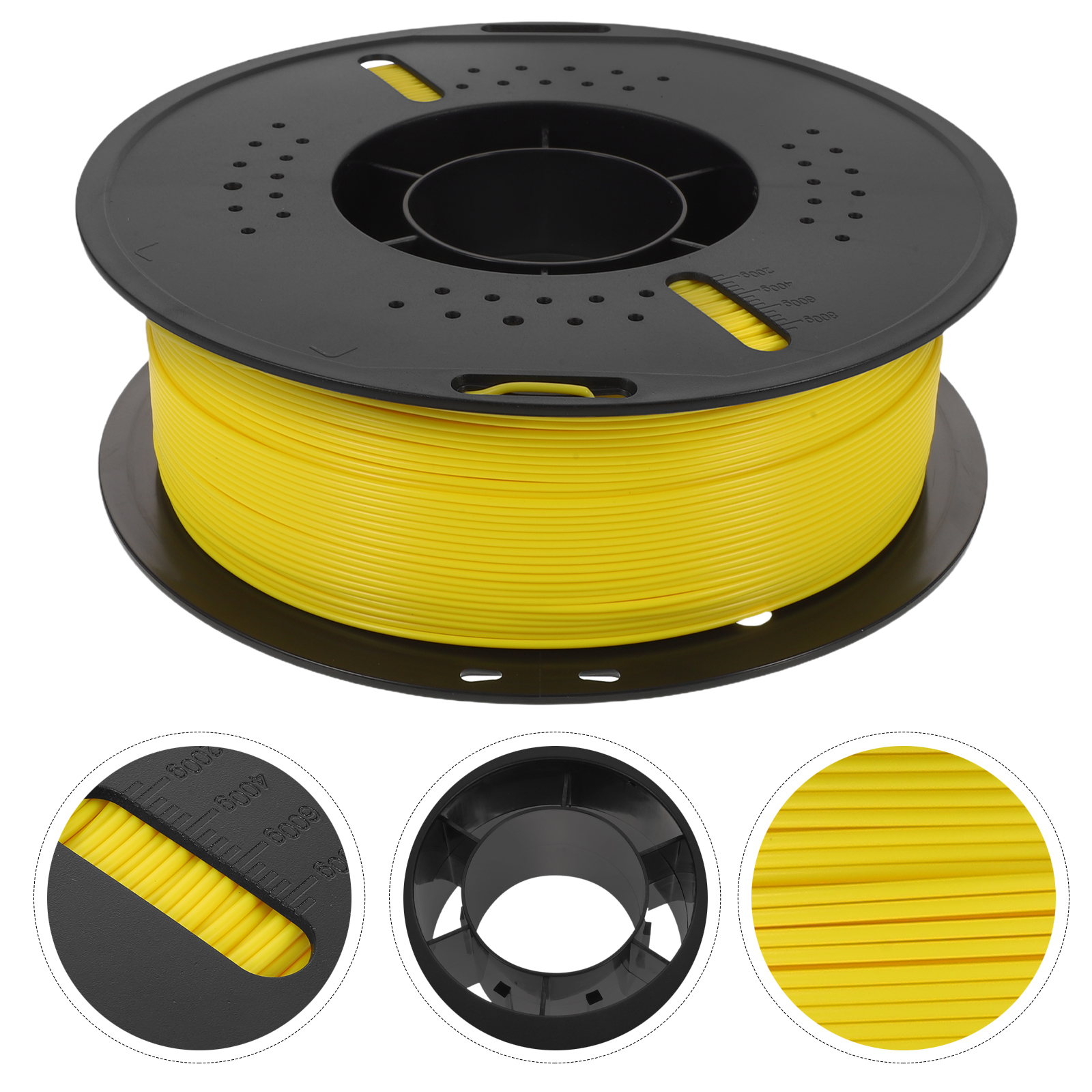 1 Roll PLA 3D Printer Filament - 1.75mm Spool for 3D Printer Models, Craft Projects, and Printing Accessories in Yellow