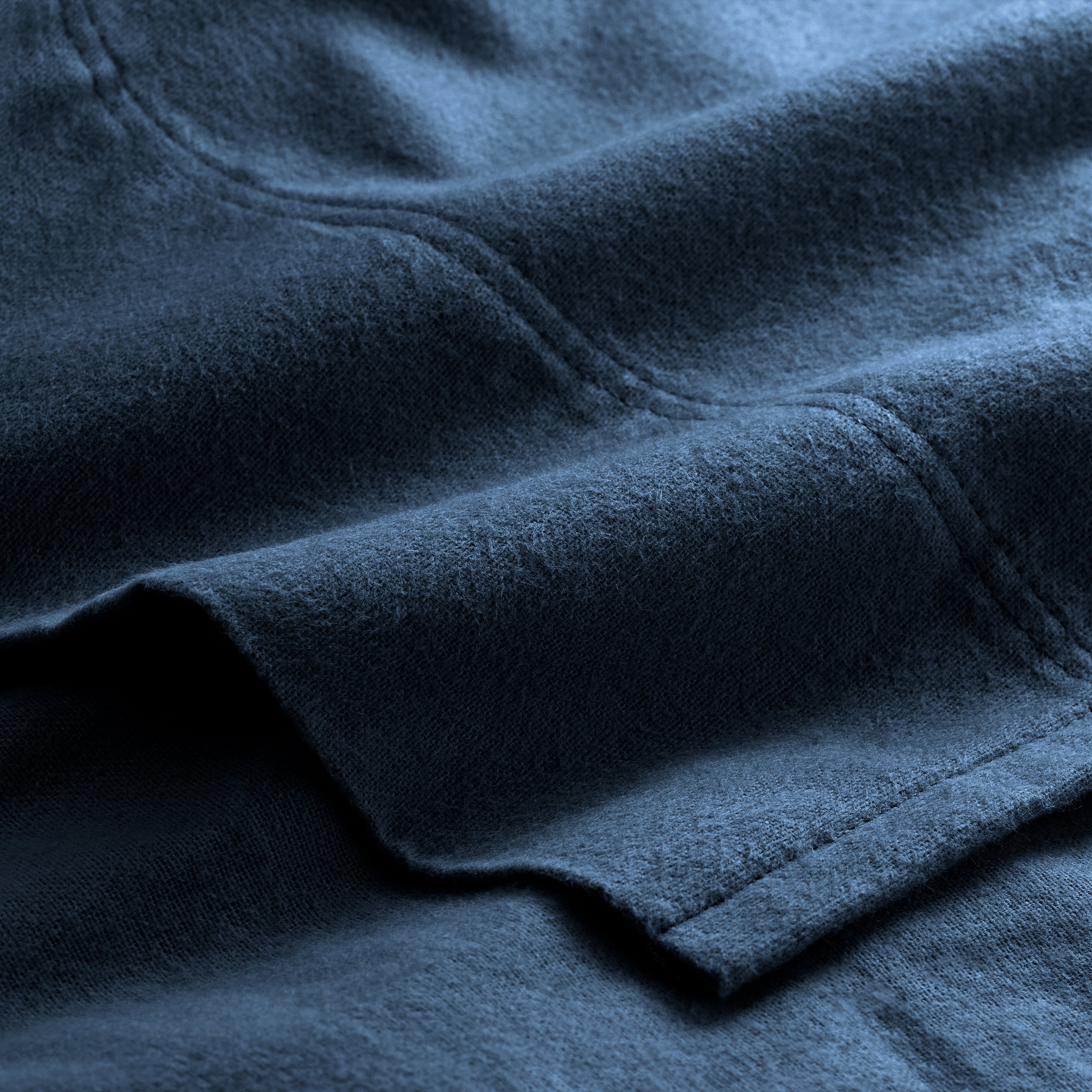 Bare Home 100% Cotton Flannel Deep Pocket 5-Piece Sheet Set with 2 Bonus Pillowcases (Split King, Dark Blue)