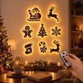 thumbnail image 5 of Fwttom Christmas Wall Decor with LED Lights Wooden Xmas Ornaments Wall Lights Christmas Decorations Indooor for Holiday Home Decor, 5 of 7