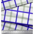 thumbnail image 3 of Soimoi Blue Crepe Silk Fabric Window Pane Check Decor Fabric Printed Yard 42 Inch Wide, 3 of 3