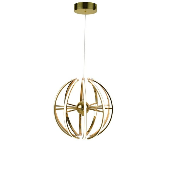 Bethel International LED Chandelier Gold Aluminum